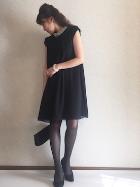 「Aラインワンピース」｜kaorinnさん（レディース・158cm）の冬コーディネート