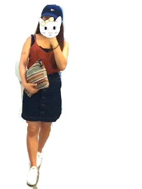 「SpRay PREMIUM（スプレイプレミアム）のアイテム（バッグ）」を使った、7☆さん（レディース・159cm）の夏コーディネート