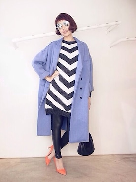 「シェブロン」｜eyeRONIMさん（レディース・165cm）の春コーディネート