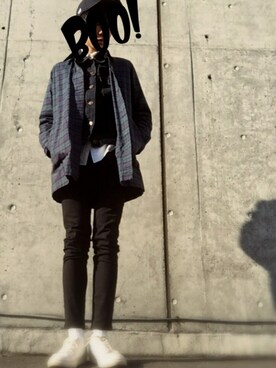 「アイテム（ステンカラーコート）」を使った、Yuto   さん（メンズ・174cm・10代）の春コーディネート