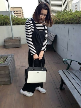 「agnes b.（アニエスベー）のアイテム（バッグ）」を使った、あやさん（レディース・156cm）の春コーディネート