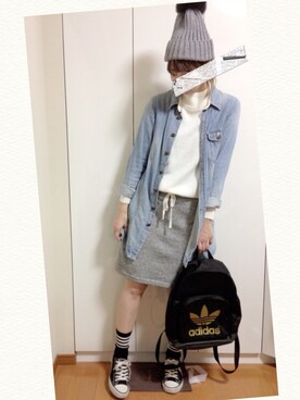 「ウエストイン」｜「アイテム（ワンピース/ドレス）」を使った、ちーゆーさん（レディース・165cm）の春コーディネート