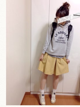 「チラ見せ部」｜ちーゆーさん（レディース・165cm）の春コーディネート