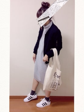 「AS KNOW AS plus（アズノゥアズプラス）のアイテム（ブルゾン）」を使った、ちーゆーさん（レディース・165cm）の秋コーディネート