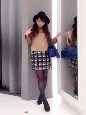 「M.deux（エムドゥ）のアイテム（Tシャツ/カットソー）」を使った、Shiori   さん（レディース・148cm）の秋コーディネート