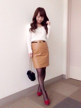 「M.deux（エムドゥ）のアイテム（バッグ）」を使った、Shiori   さん（レディース・148cm）の冬コーディネート