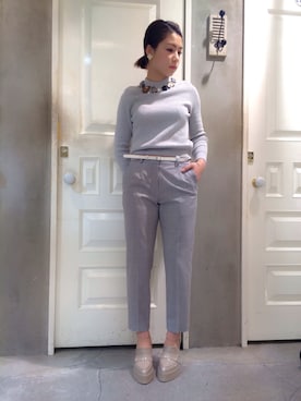 「SNIDEL（スナイデル）のアイテム（アクセサリー）」を使った、reia uchiyamaさん（レディース・161cm）の冬コーディネート