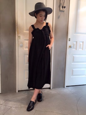 「snidel」｜「アイテム（ワンピース/ドレス）」を使った、reia uchiyamaさん（レディース・161cm）の夏コーディネート