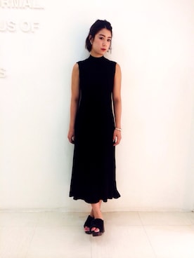 「snidel」｜「アイテム（ワンピース/ドレス）」を使った、reia uchiyamaさん（レディース・161cm）の夏コーディネート