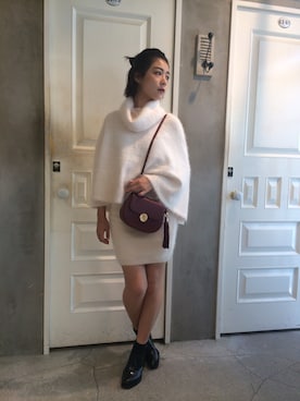 「snidel」｜「アイテム（バッグ）」を使った、reia uchiyamaさん（レディース・161cm）の秋コーディネート