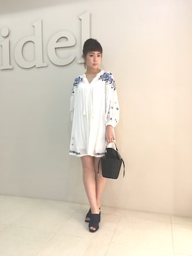 「snidel」｜「アイテム（バッグ）」を使った、reia uchiyamaさん（レディース・161cm）の春コーディネート