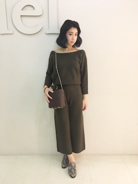 「simple」｜reia uchiyamaさん（レディース・161cm）の秋コーディネート