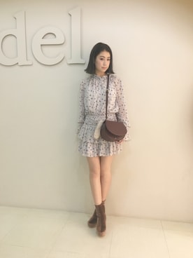 「snidel」｜reia uchiyamaさん（レディース・161cm）の冬コーディネート