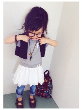 「おめかしコーデ」｜miyuuu.さん（キッズ・100cm）の春コーディネート