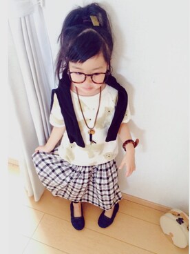「おめかしコーデ」｜miyuuu.さん（キッズ・100cm）の春コーディネート