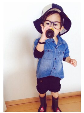 「OIL（オイル）のアイテム」を使った、miyuuu.さん（キッズ・80cm）の夏コーディネート