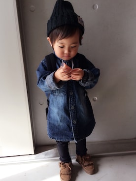 「BNT（ビーエヌティー　　）のアイテム（トップス）」を使った、miyuuu.さん（キッズ・90cm）の秋コーディネート