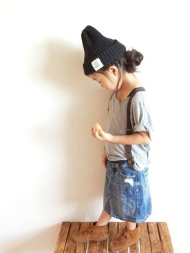 「ドラフトGAP」｜「アイテム（その他シューズ）」を使った、miyuuu.さん（キッズ・100cm）の夏コーディネート