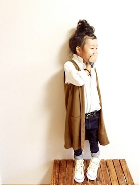 「LBC（エルビーシー）のアイテム」を使った、miyuuu.さん（キッズ・100cm）の秋コーディネート
