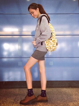 「PULL&BEAR（プルアンドベア）のアイテム（その他シューズ）」を使った、sandysstさん（レディース・168cm）の春コーディネート