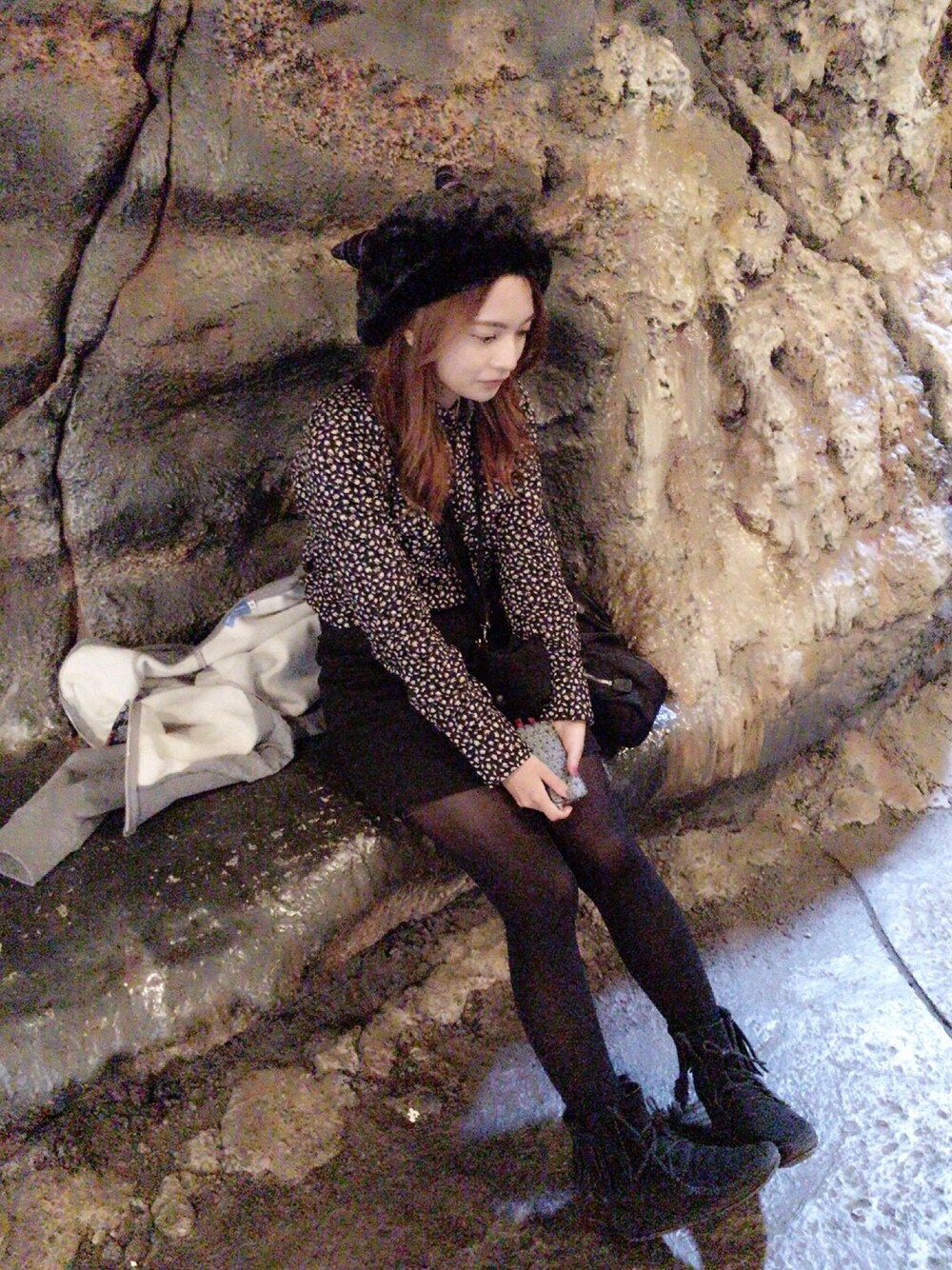 「ディズニーシー」｜「EGOISTのトラペーズラップスカート（スカート、ブラック系）」を使った、manami ★ s★さん（レディース・150cm）の秋コーディネートの1枚目の写真