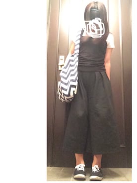 「paravion（パラビオン）のアイテム（ブレスレット、ブルー系）」を使った、るん。さん（レディース・148cm）の夏コーディネート