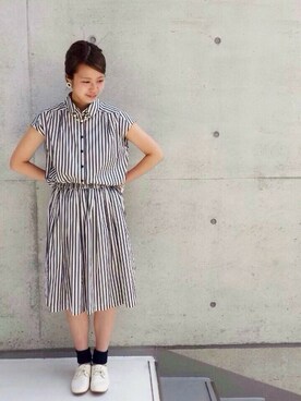Dot＆Stripes CHILDWOMANさん（レディース・156cm）の夏コーディネート
