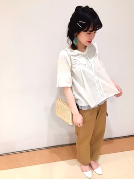 「三つ編み」｜Dot＆Stripes CHILDWOMANさん（レディース・160cm）の春コーディネート