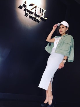 「AZUL by moussy（アズールバイマウジー）のアイテム（その他アウター）」を使った、Ayami Kimuraさん（レディース・163cm）の春コーディネート