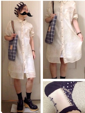 「COSMIC WONDER Light Source（コズミックワンダーライトソース）のアイテム（バッグ）」を使った、manshonさん（レディース・148cm）の夏コーディネート
