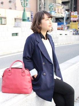「MAJESTIC LEGON（マジェスティックレゴン）のアイテム（テーラードジャケット）」を使った、Honoka☺︎❤︎さん（レディース・157cm）の秋コーディネート