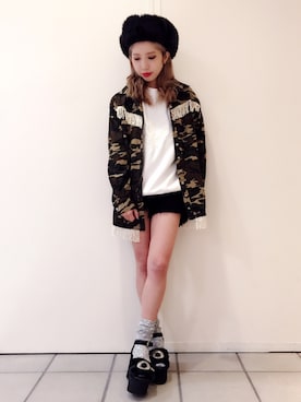 「アイテム（帽子）」を使った、Kasumi さん（レディース・150cm・20代）の秋コーディネート