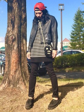 「DING（ディング）のアイテム（ジャケット/アウター）」を使った、Keisuke Valentineさん（メンズ・174cm）の秋コーディネート