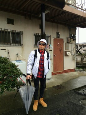 「BBP（ビービーピー）のアイテム」を使った、Sho FUJIさん（メンズ・161cm）の春コーディネート