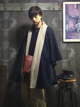 「YANTOR（ヤントル）のアイテム（ジャケット/アウター）」を使った、ほりほりさん（メンズ・182cm）の秋コーディネート