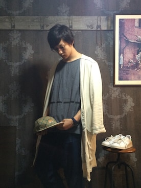 「hatra（ハトラ）のアイテム（ジャケット/アウター）」を使った、ほりほりさん（メンズ・182cm）の秋コーディネート