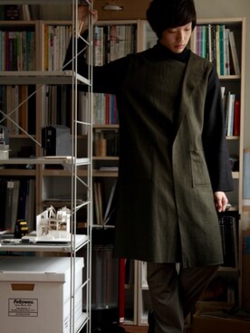 「Ralph Lauren」｜「アイテム（その他アウター）」を使った、ほりほりさん（メンズ・183cm）の冬コーディネート