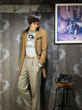 「Ralph Lauren」｜「アイテム（その他シューズ）」を使った、ほりほりさん（メンズ・183cm）の冬コーディネート