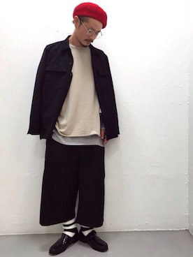 「スエット」｜「アイテム（その他シューズ）」を使った、t__munaさん（メンズ・170cm）の春コーディネート