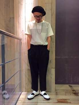 「HARE（ハレ）のアイテム（ハンチング/ベレー帽）」を使った、t__munaさん（メンズ・170cm）の春コーディネート