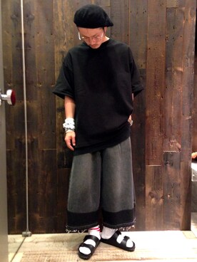 「HARE（ハレ）のアイテム（ハンチング/ベレー帽）」を使った、t__munaさん（メンズ・170cm）の夏コーディネート