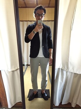 「Rules（ルールス）のアイテム（ジャケット/アウター）」を使った、Takumiさん（メンズ・170cm）の秋コーディネート