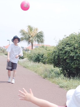 「impossible possibility（インポッシブルポッシビリティー）のアイテム」を使った、チョカオさん（メンズ・170cm）の夏コーディネート