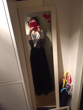 「UNIQLO（ユニクロ）のアイテム（Tシャツ/カットソー、グレー系）」を使った、ゴーヤーんさん（レディース）の春コーディネート
