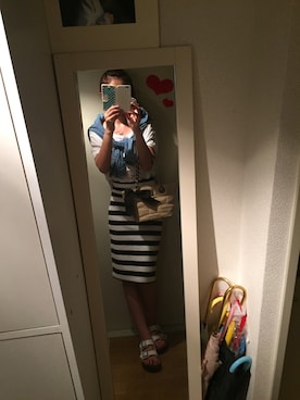 「kate spade new york（ケイトスペード ニューヨーク）のアイテム（ハンドバッグ、ベージュ系）」を使った、ゴーヤーんさん（レディース）の夏コーディネート