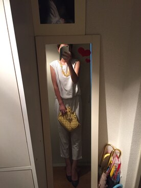 「LOWRYS FARM（ローリーズファーム）のアイテム（シャツ/ブラウス、ホワイト系）」を使った、ゴーヤーんさん（レディース）の夏コーディネート