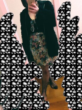 「BUBBLES（バブルス）のアイテム（Outerwear、ブラック系）」を使った、ゆさん（レディース・143cm）の秋コーディネート