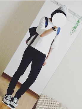 「JUNRED（ジュンレッド）のアイテム（腕時計）」を使った、らっこさん（レディース・152cm）の夏コーディネート