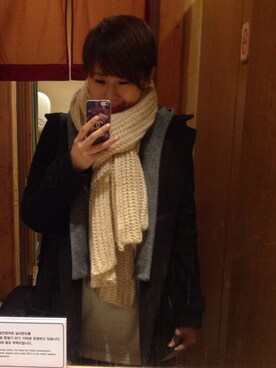 「WINTER STYLE」｜「アイテム（チェスターコート）」を使った、Emily Limさん（レディース・163cm）の冬コーディネート
