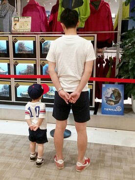 「ドラフトGAP」｜「アイテム（キャップ）」を使った、♡momo♡さん（キッズ・90cm）の夏コーディネート